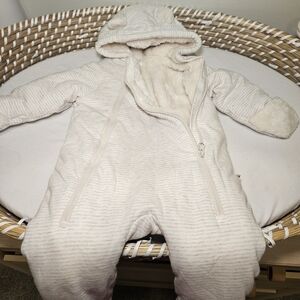 GAP Cream Plush Baby Snowsuit